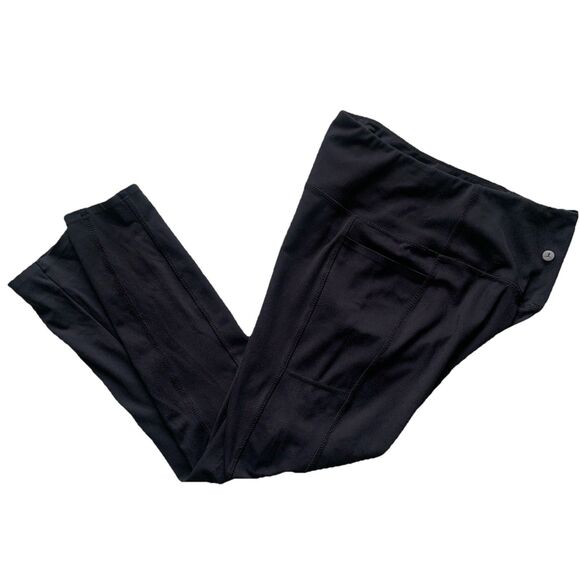 Danskin Brushed High-Rise 7/8 Leggings – Black Salt (Size Medium) Athletic - Picture 3 of 5